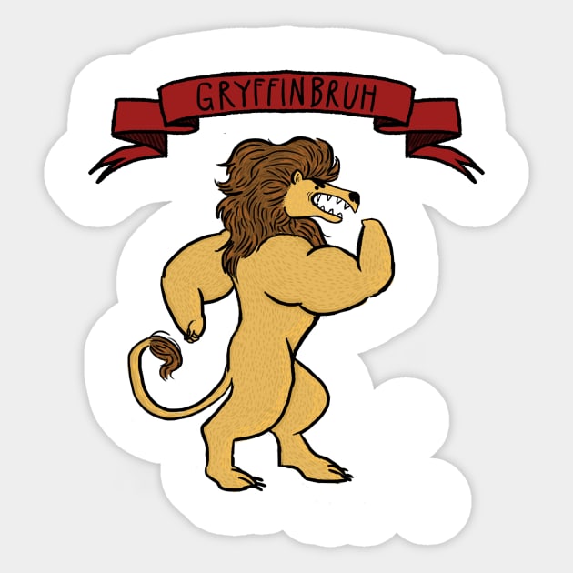 workin' on my fitness: gryffinbruh Sticker by sarahcosico